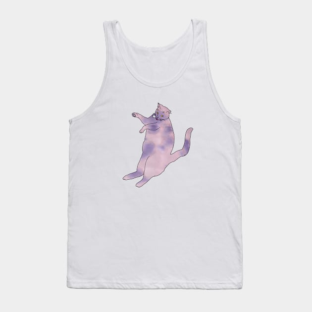 Purple Cat doing a Blep Tank Top by HFGJewels